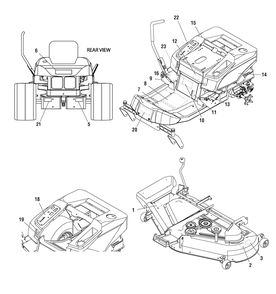 Decals Group (7501566) Diagram and Parts List for 7800538 (C950-60928-0-ZTS 6000)(2009) Briggs and Stratton Lawn Tractor Accessories
